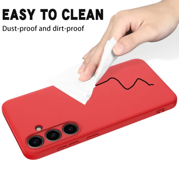 RUBBER Ochranný kryt pre Samsung Galaxy S24 5G červený