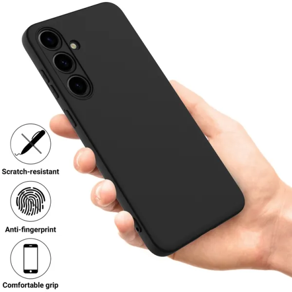 RUBBER Ochranný kryt pre Samsung Galaxy S24 Plus 5G čierny