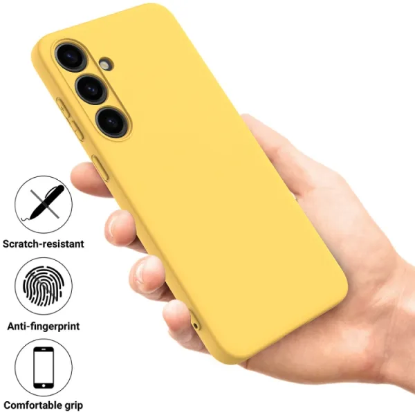 RUBBER Ochranný kryt pre Samsung Galaxy S24 Plus 5G žltý