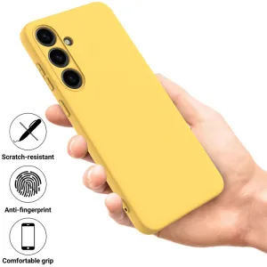 RUBBER Ochranný kryt pre Samsung Galaxy S24 Plus 5G žltý