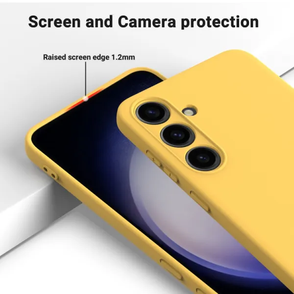 RUBBER Ochranný kryt pre Samsung Galaxy S24 Plus 5G žltý