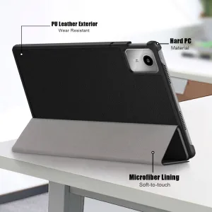LEATHER Zaklápací kryt pre Lenovo Tab M11 / K11 čierny
