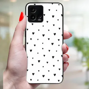 MY ART Ochranný kryt pre Motorola Moto G72 BLACK HEARTS (167)