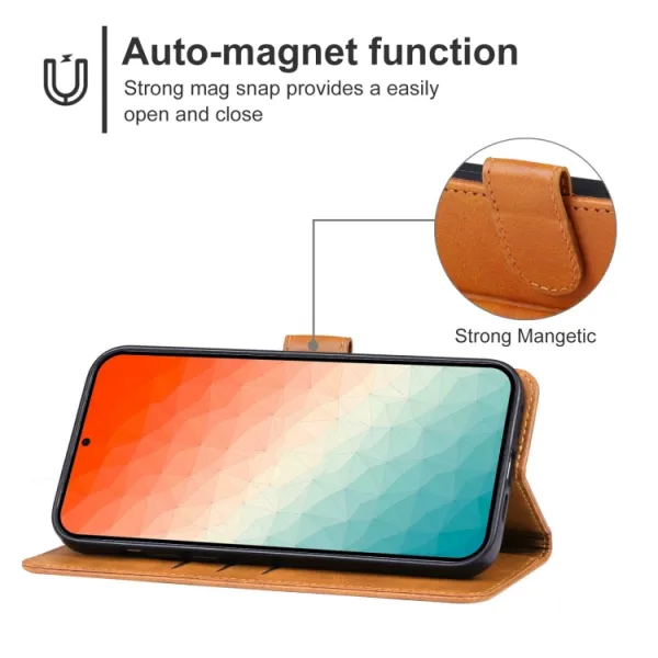 SMOOTH Peňaženkové puzdro pre Samsung Galaxy S24 Plus 5G hnedé