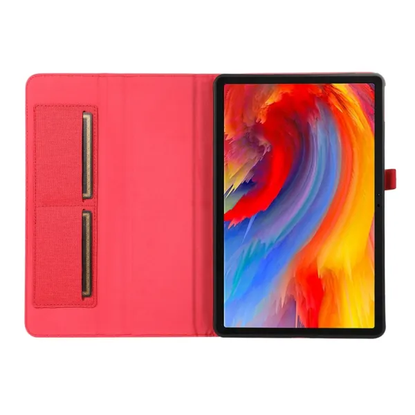 FABRIC Zaklápací kryt pre Lenovo Tab Plus 11.5 červený