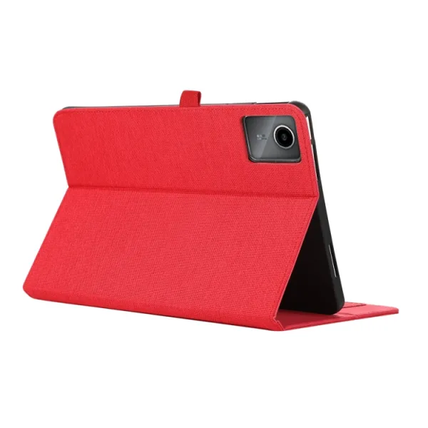 FABRIC Zaklápací kryt pre Lenovo Tab Plus 11.5 červený
