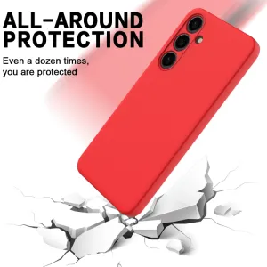 RUBBER Ochranný kryt pre Samsung Galaxy S24 Plus 5G červený