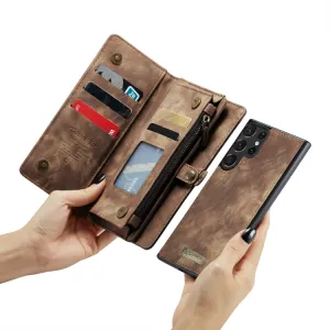 WALLET Ochranný kryt s peňaženkou 2v1 pre Samsung Galaxy S24 Ultra 5G hnedý