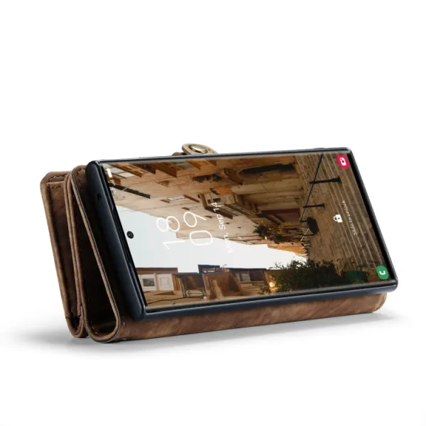 WALLET Ochranný kryt s peňaženkou 2v1 pre Samsung Galaxy S24 Ultra 5G hnedý