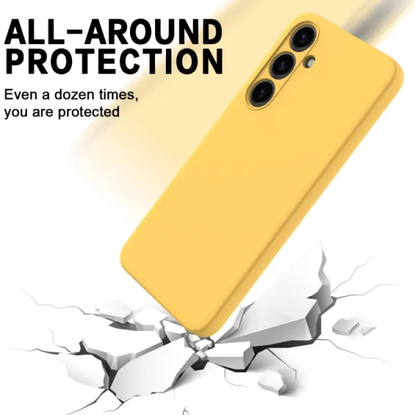 RUBBER Ochranný kryt pre Samsung Galaxy S24 Plus 5G žltý