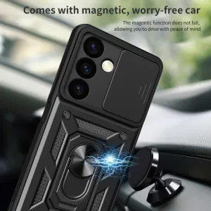 RING CAMERA Kryt s držiakom pre Samsung Galaxy S24 5G čierny