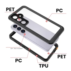 SOLID Obojstranný kryt pre Samsung Galaxy S24 5G čierny