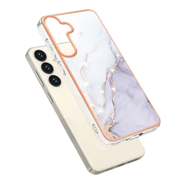 IMD MARBLE Ochranný kryt pre Samsung Galaxy S24 5G WHITE