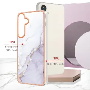 IMD MARBLE Ochranný kryt pre Samsung Galaxy S24 5G WHITE