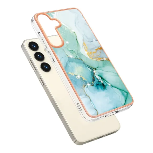 IMD MARBLE Ochranný kryt pre Samsung Galaxy S24 Plus 5G GREEN