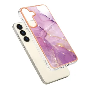 IMD MARBLE Ochranný kryt pre Samsung Galaxy S24 Plus 5G PURPLE