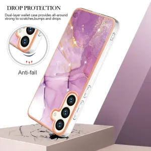 IMD MARBLE Ochranný kryt pre Samsung Galaxy S24 Plus 5G PURPLE