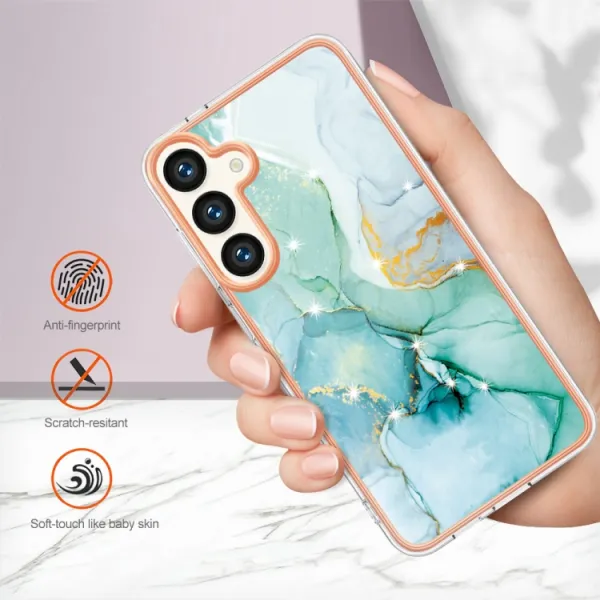 IMD MARBLE Ochranný kryt pre Samsung Galaxy S24 Plus 5G GREEN