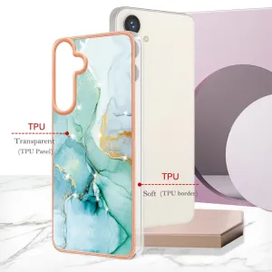 IMD MARBLE Ochranný kryt pre Samsung Galaxy S24 Plus 5G GREEN