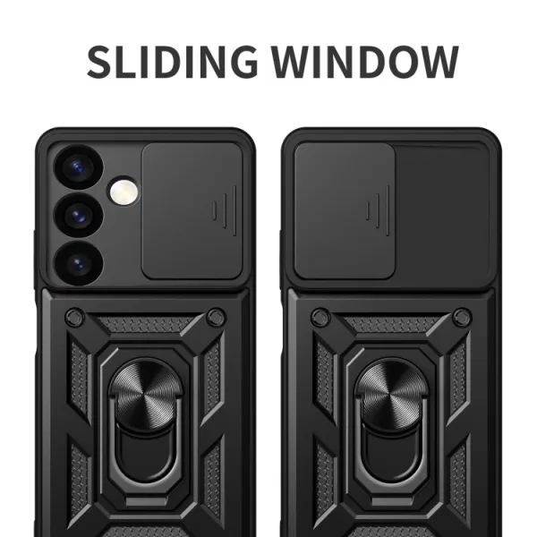 RING CAMERA Kryt s držiakom pre Samsung Galaxy S24 Plus 5G modrý