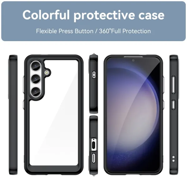 CRYSTAL Ochranný kryt pre Samsung Galaxy S24 Plus 5G čierny