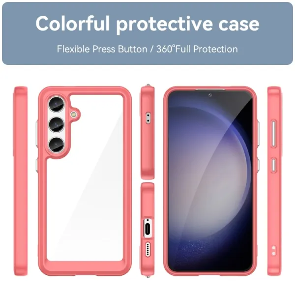 CRYSTAL Ochranný kryt pre Samsung Galaxy S24 Plus 5G červený