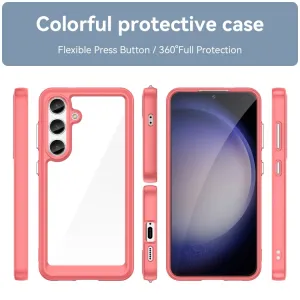 CRYSTAL Ochranný kryt pre Samsung Galaxy S24 Plus 5G červený