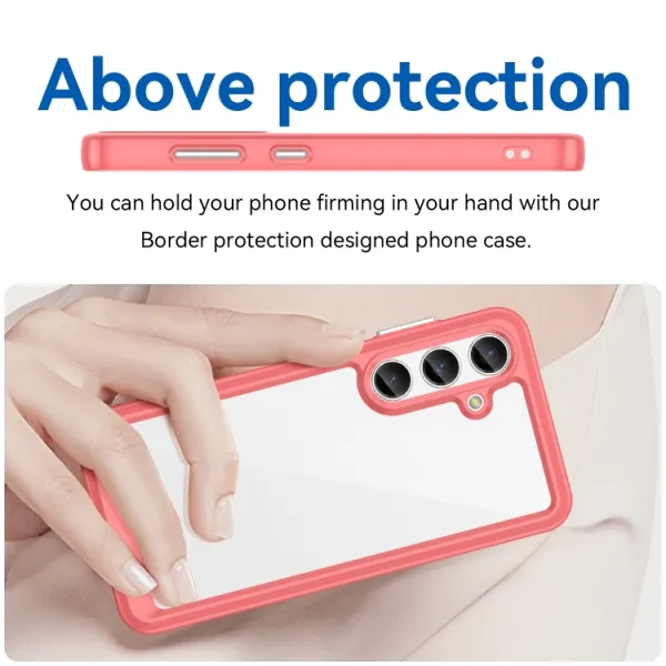 CRYSTAL Ochranný kryt pre Samsung Galaxy S24 Plus 5G červený