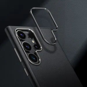 LEATHER MAGSAFE Ochranný kryt pre Samsung Galaxy S24 Plus 5G šedý