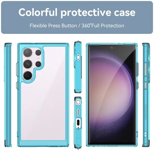 CRYSTAL Ochranný kryt pre Samsung Galaxy S24 Ultra 5G tyrkysový