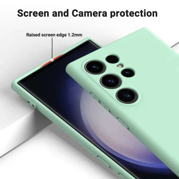 RUBBER Ochranný kryt pre Samsung Galaxy S24 Ultra 5G zelený