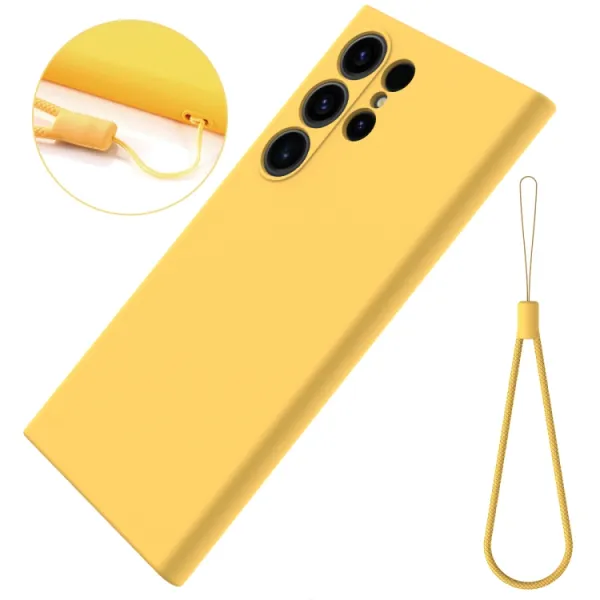 RUBBER Ochranný kryt pre Samsung Galaxy S24 Ultra 5G žltý
