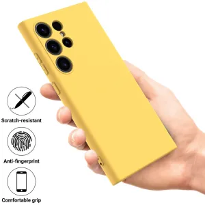 RUBBER Ochranný kryt pre Samsung Galaxy S24 Ultra 5G žltý