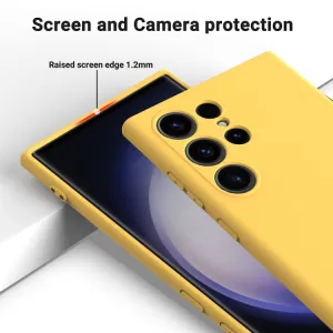RUBBER Ochranný kryt pre Samsung Galaxy S24 Ultra 5G žltý
