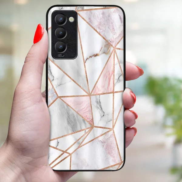 MY ART Ochranný obal pre Tecno Camon 18  PINK MARBLE (143)