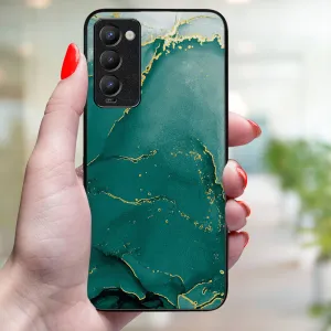 MY ART Ochranný obal pre Tecno Camon 18  GREEN MARBLE (145)