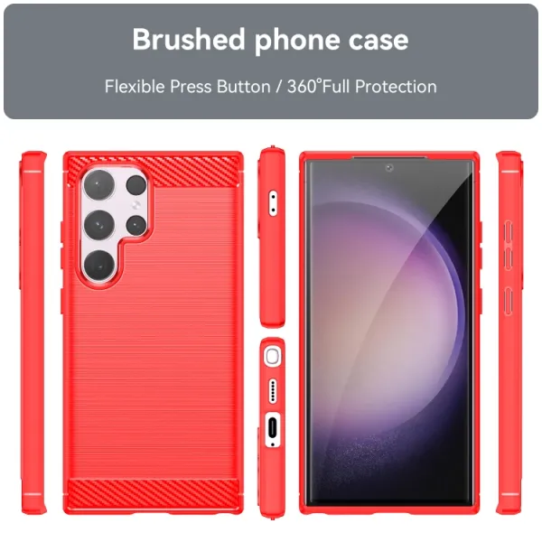 FLEXI TPU Ochranný kryt Samsung Galaxy S24 Ultra 5G červený