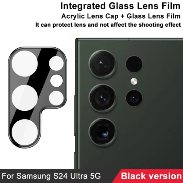 IMAK FULL COVER Sklo pre fotoaparát Samsung Galaxy S24 Ultra 5G čierne