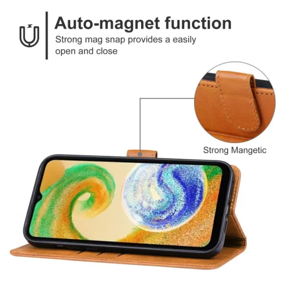 SMOOTH Peňaženkové puzdro pre Samsung Galaxy A05s hnedé
