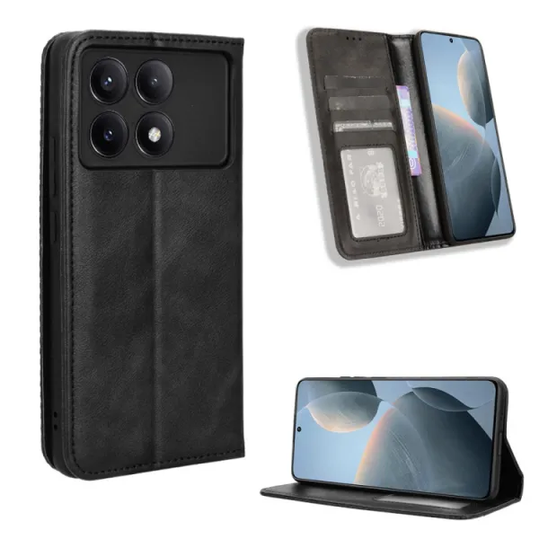 BUSINESS Peňaženkový kryt pre Xiaomi Poco X6 Pro 5G čierny