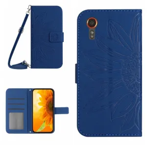 ART SUNFLOWER Peňaženkový obal pre Samsung Galaxy Xcover 7 modrý