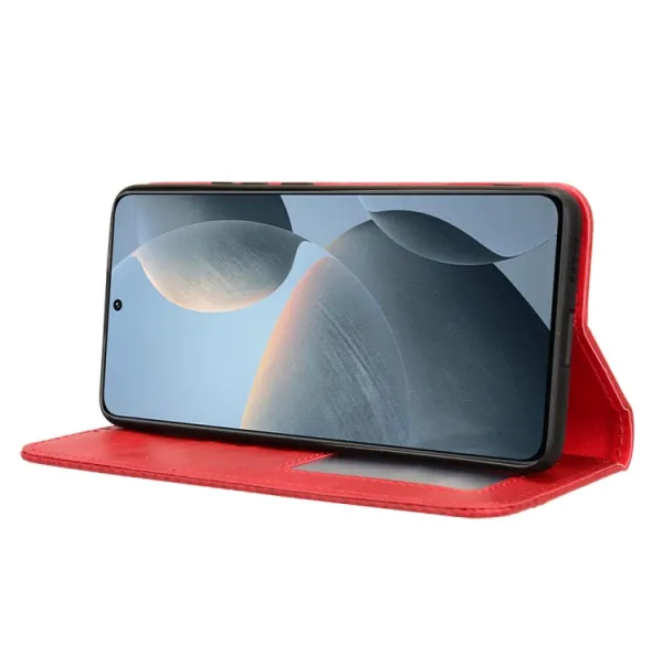 BUSINESS Peňaženkový kryt pre Xiaomi Poco X6 Pro 5G červený