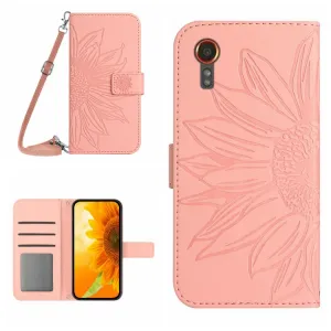 ART SUNFLOWER Peňaženkový obal pre Samsung Galaxy Xcover 7 ružový