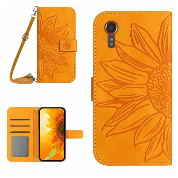 ART SUNFLOWER Peňaženkový obal pre Samsung Galaxy Xcover 7 žltý