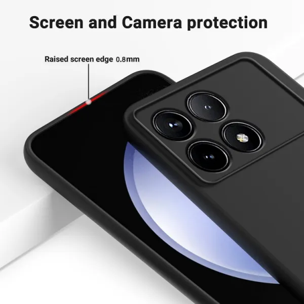 RUBBER Ochranný kryt pre Xiaomi Poco F6 Pro čierny