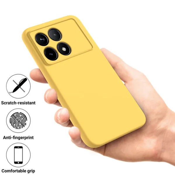 RUBBER Ochranný kryt pre Xiaomi Poco X6 Pro 5G žltý