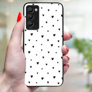 MY ART Ochranný obal pre Tecno Camon 18 BLACK HEARTS (167)