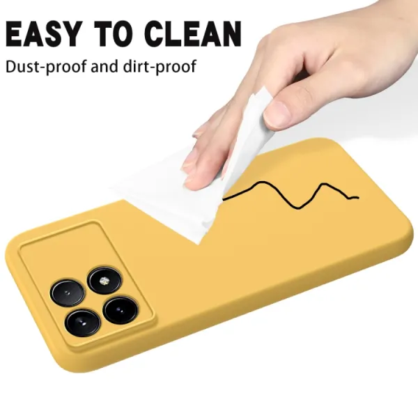 RUBBER Ochranný kryt pre Xiaomi Poco X6 Pro 5G žltý