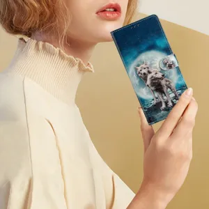 ART Peňaženkový kryt pre Samsung Galaxy A05s WOLVES