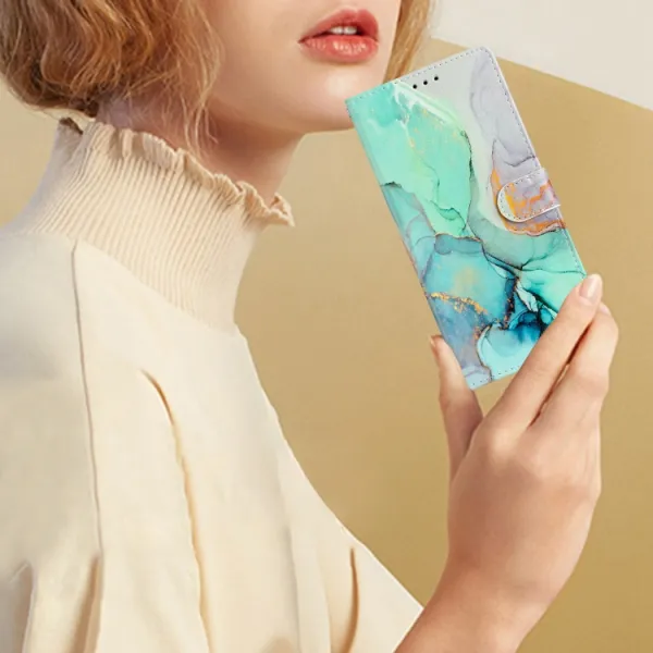 ART Peňaženkový kryt pre Samsung Galaxy A05s GREEN MARBLE